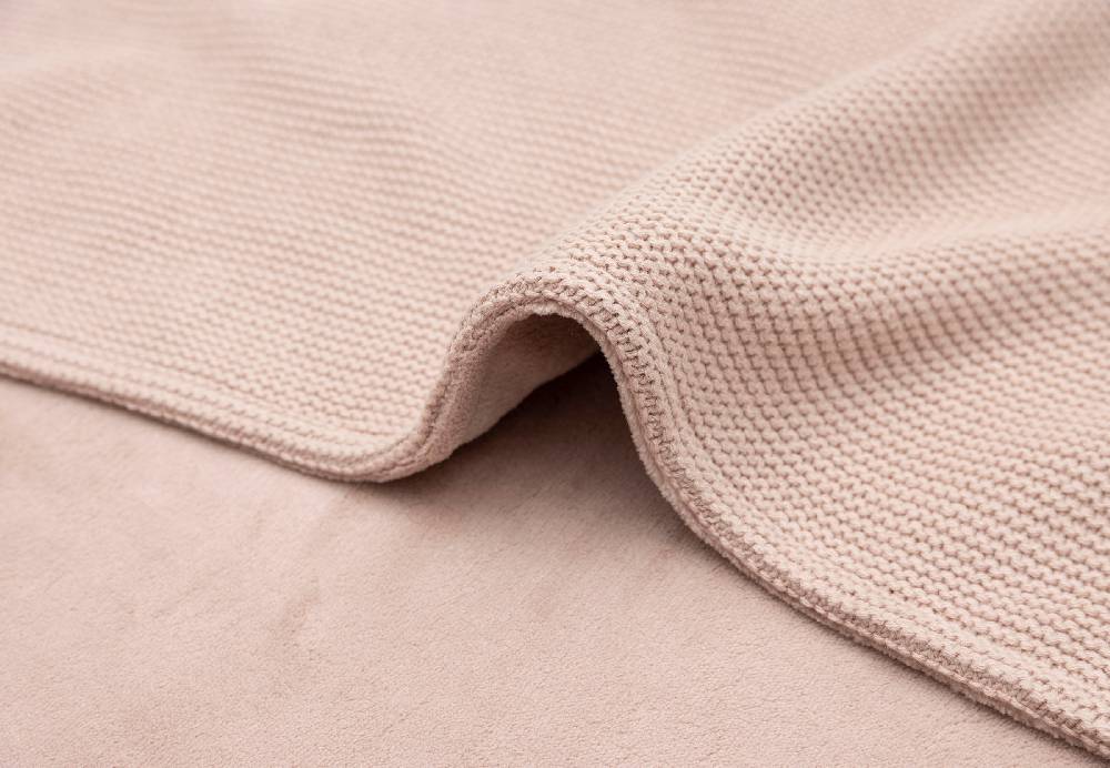 Jollein Decke Wiege 75x100cm Basic Knit Wild Rose/Fleece Zeitbegrenzte Promotion