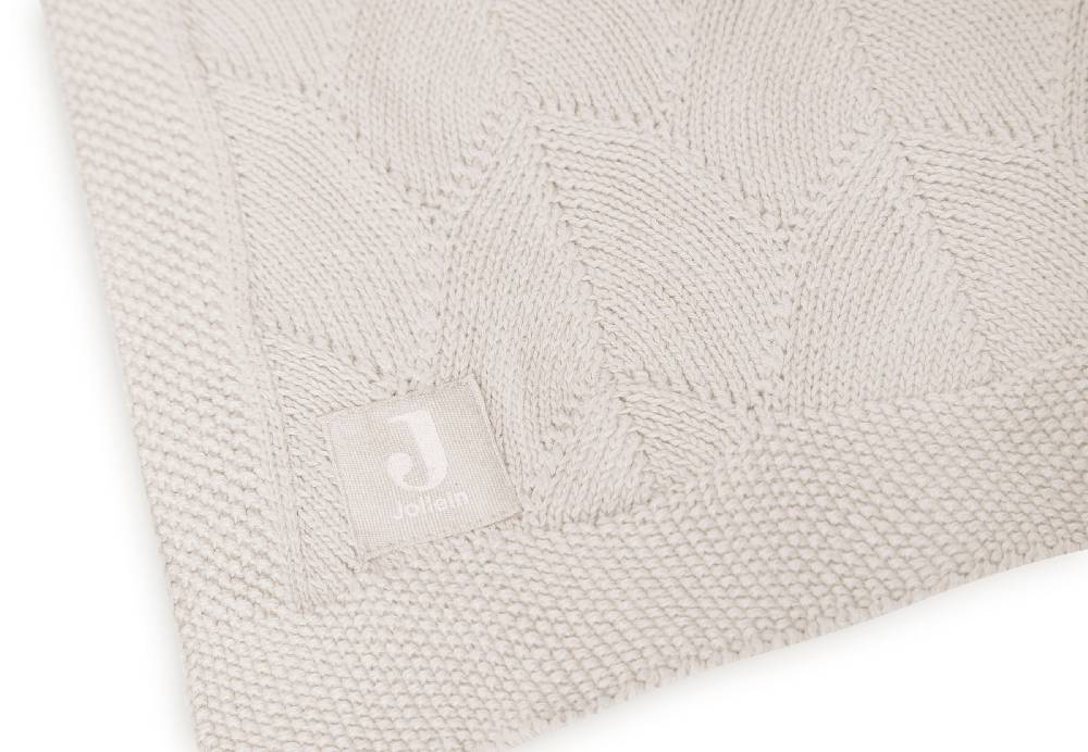 Jollein Decke Kinderbett 100x150cm Shell Knit Nougat GOTS Bis zu 50% Rabatt