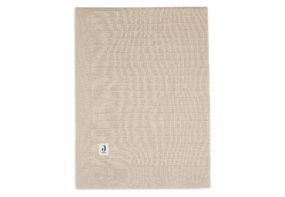 Jollein Decke Kinderbett 100x150cm Pure Knit Nougat GOTS