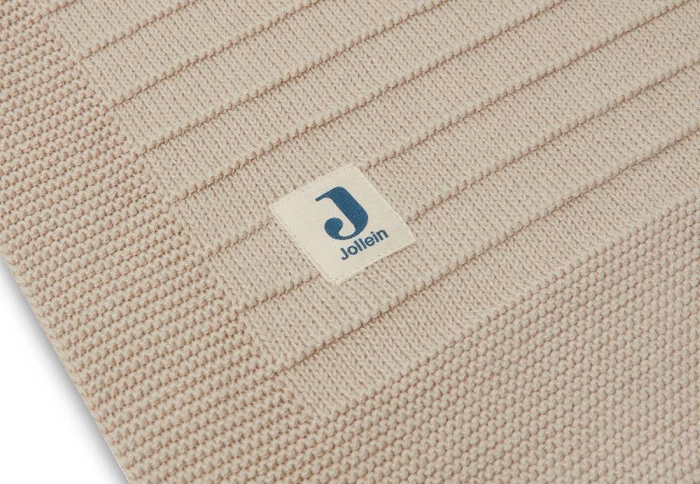 Jollein Decke Kinderbett 100x150cm Pure Knit Nougat GOTS Bis zu 60% Rabatt