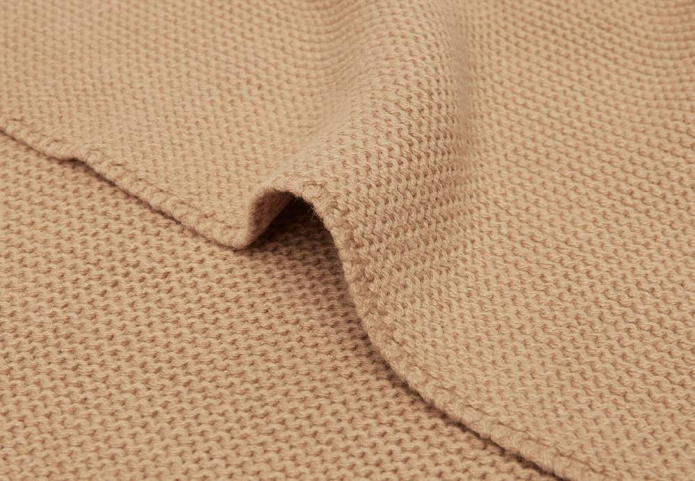 Jollein Decke Kinderbett 100x150cm Basic Knit Biscuit Sonderangebot der Fabrik