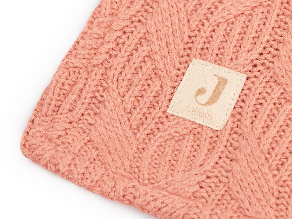 Jollein Decke Kinderbett 100x150cm Spring Knit Rosewood/Fleece Vierteljährliche Förderung