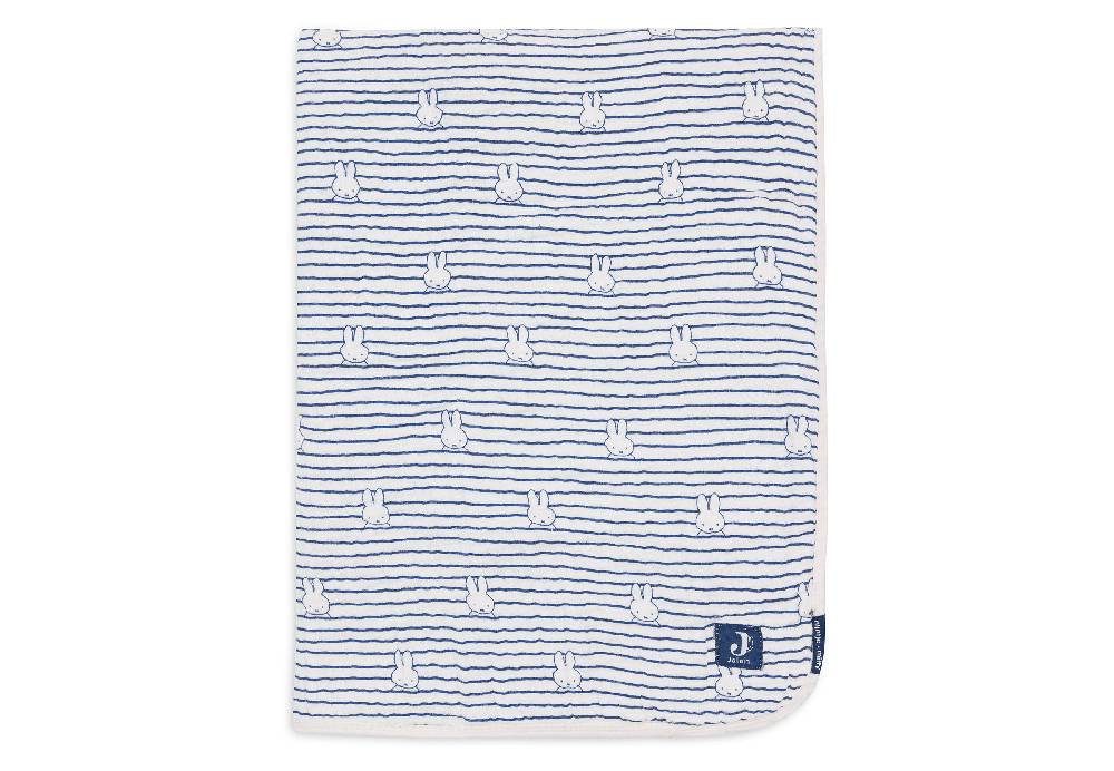 Jollein Deken Wiege 75x100cm Miffy Stripe Navy Discount Store für neue Produkte
