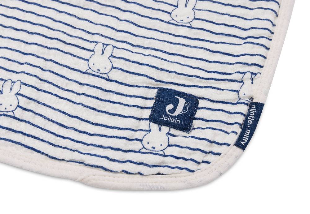 Jollein Deken Wiege 75x100cm Miffy Stripe Navy Discount Store für neue Produkte