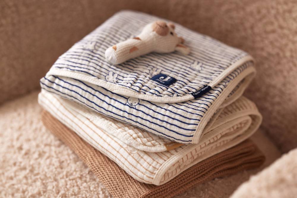 Jollein Deken Wiege 75x100cm Miffy Stripe Navy Discount Store für neue Produkte