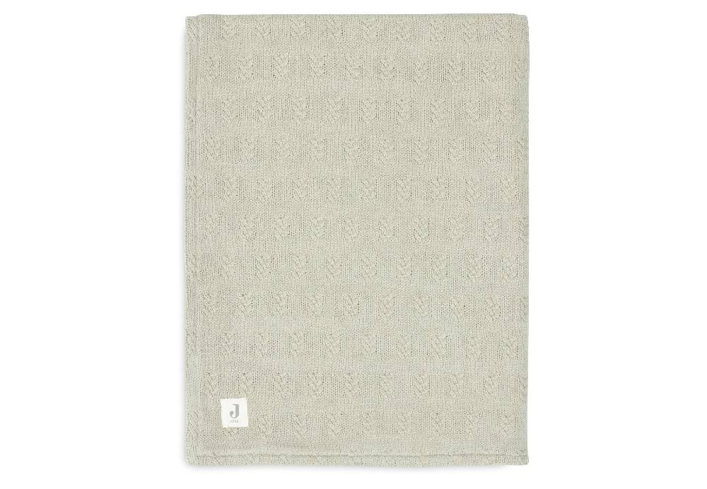 Jollein Decke Wiege 75x100cm Grain Knit Olive Green/Velvet