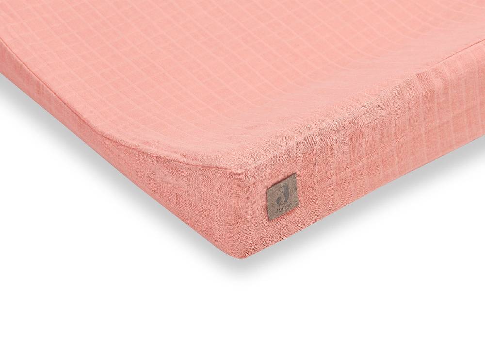 Jollein Wickelauflagenbezug Wrinkled Cotton 50x70cm Rosewood Fabrikladen