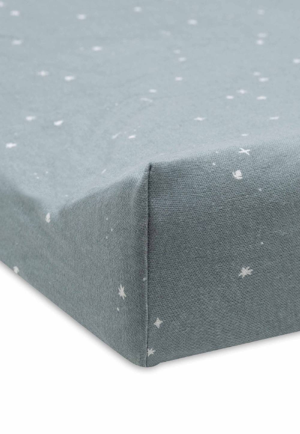 Jollein Wickelauflagenbezug Jersey 50x70cm Twinkling - Sea Green 2025
