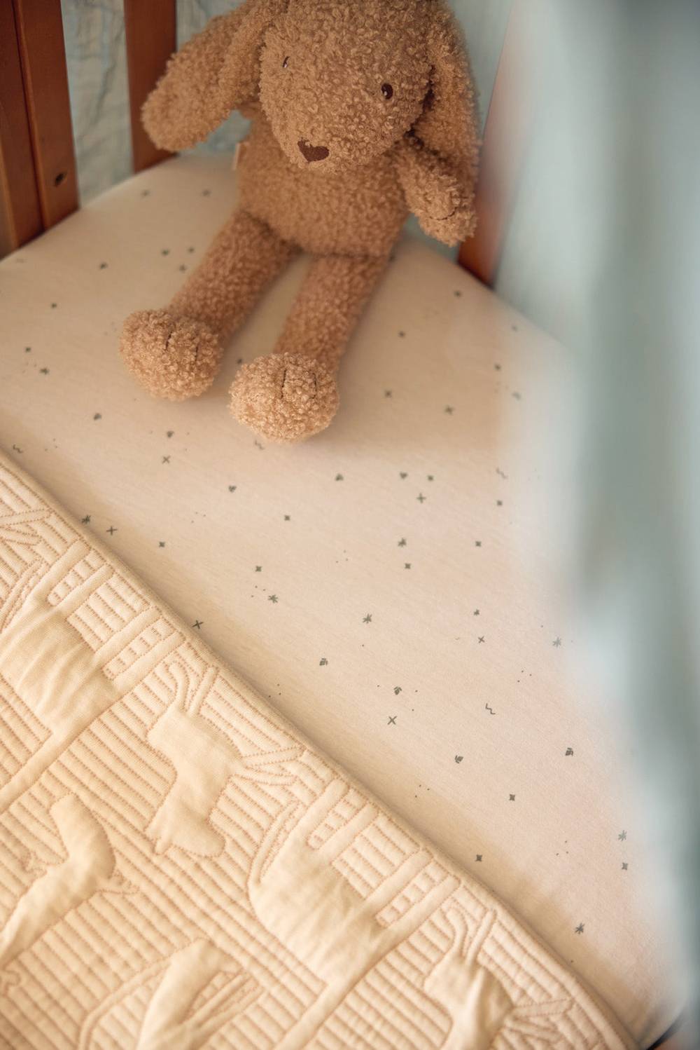Jollein Wickelauflagenbezug Jersey 50x70cm Twinkling - Sea Green 2025