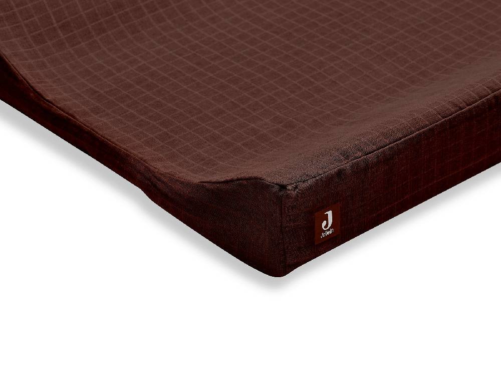 Jollein Wickelauflagenbezug Wrinkled Cotton 50x70cm Chestnut im Angebot