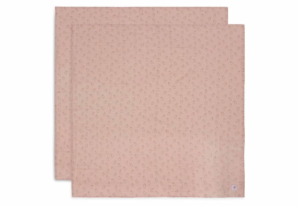 Jollein Mullwindeln 115x115cm Miffy Silhouettes - Wild Rose Fabrikverkauf