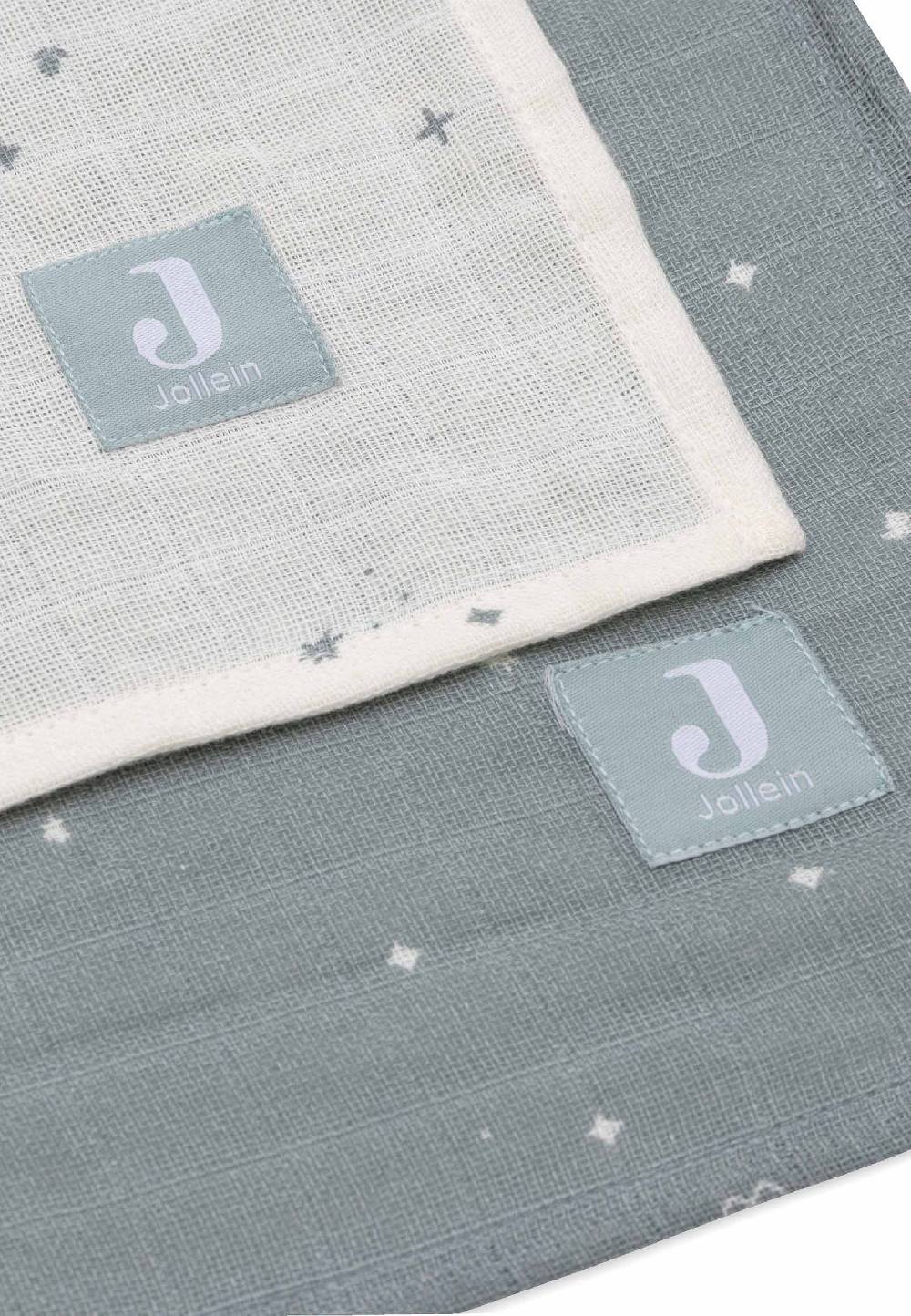 Jollein Mullwindeln 115x115cm Twinkling - Sea Green - 2 Stück Kostenloser Versand