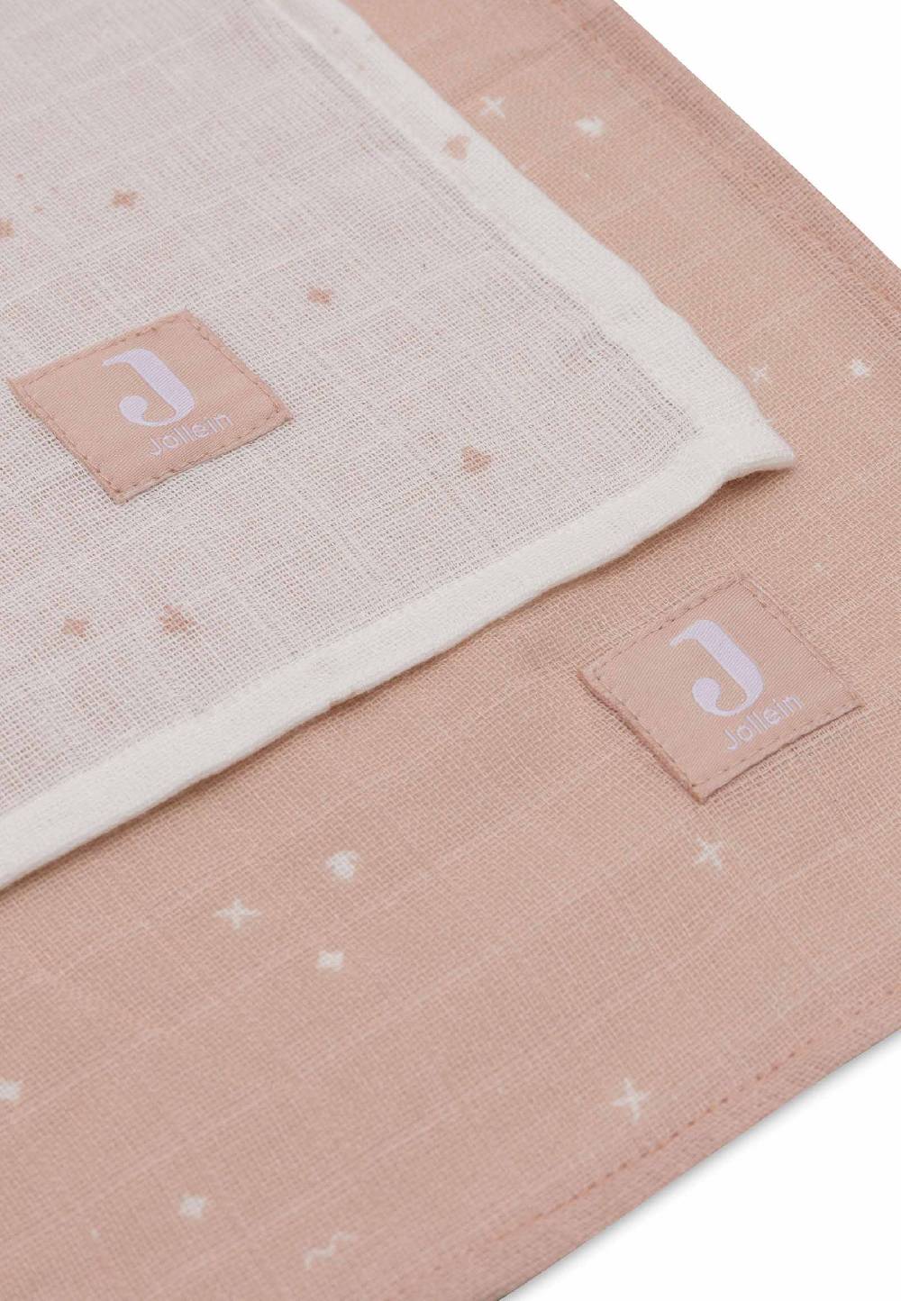 Jollein Mullwindeln 115x115cm Twinkling - Wild Rose - 2 Stück Limitierter Zeitrabatt