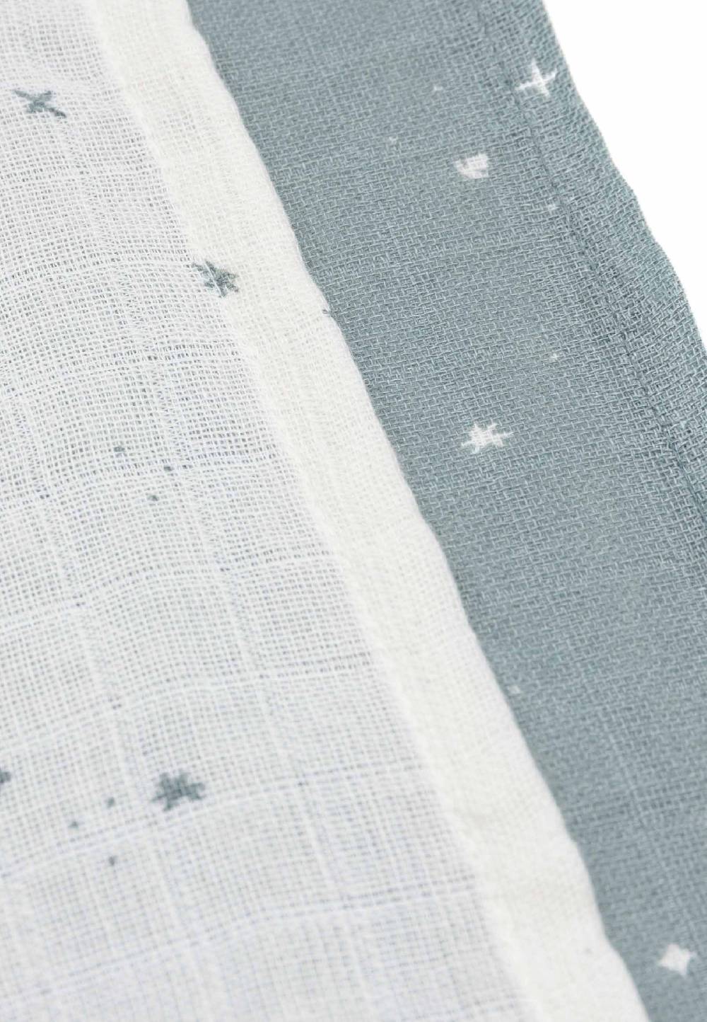 Jollein Spucktuch 70x70cm Twinkling - Sea Green - 3 Stück Flash Sale