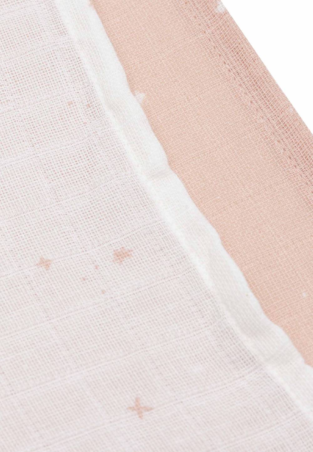 Jollein Spucktuch 70x70cm Twinkling - Wild Rose - 3 Stück Begrenztes Angebot