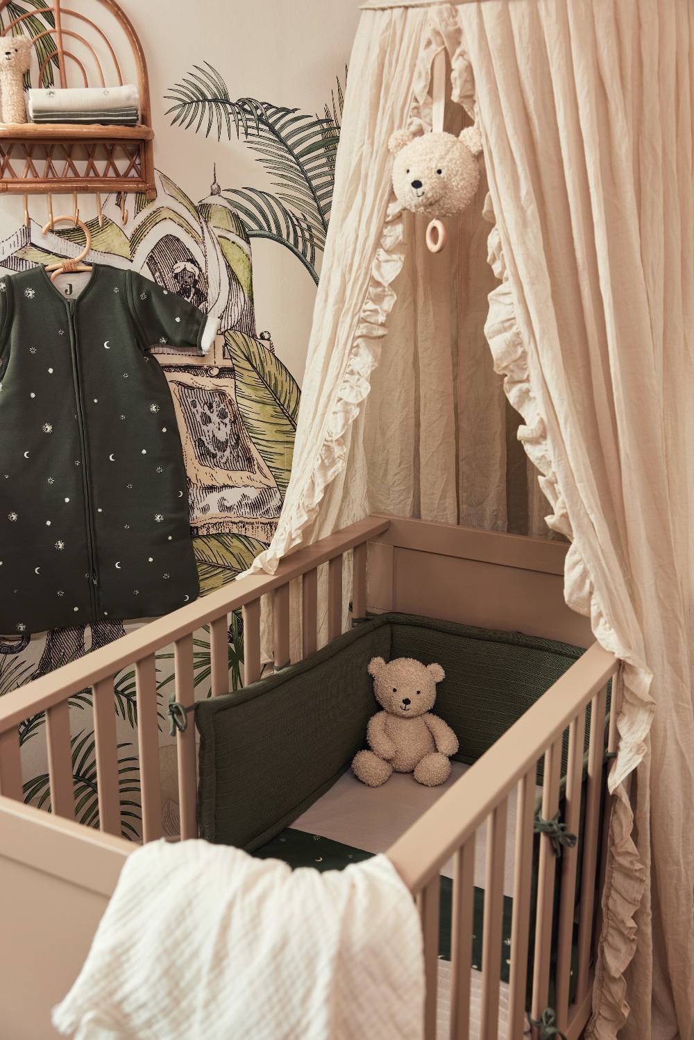 Jollein Bettlaken Kinderbett 120x150 Stargaze Leaf Green Osterangebot