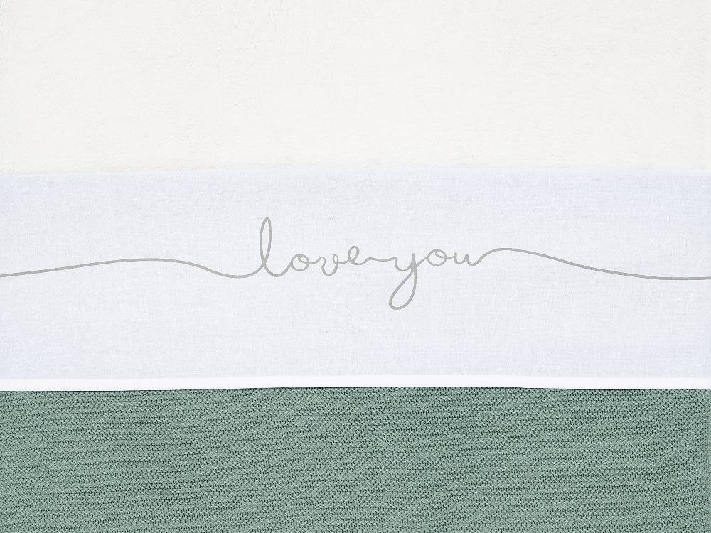 Jollein Bettlaken Kinderbett 120x150cm Love you Grey