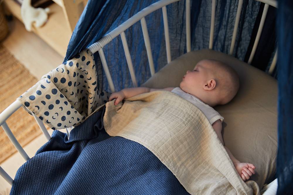 Jollein Bettlaken Kinderbett 120x150cm Wrinkled Cotton Nougat Vatertagsangebot