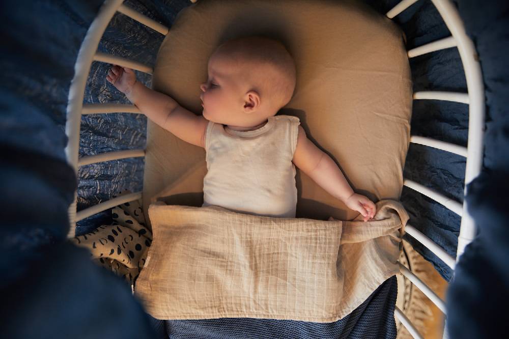 Jollein Bettlaken Kinderbett 120x150cm Wrinkled Cotton Nougat Vatertagsangebot