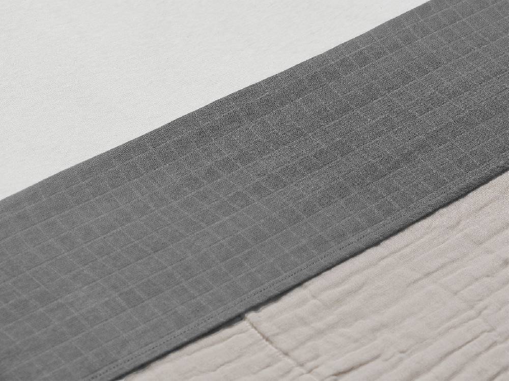 Jollein Bettlaken Wiege 75x100cm Wrinkled Cotton Storm Grey Neueste Mode