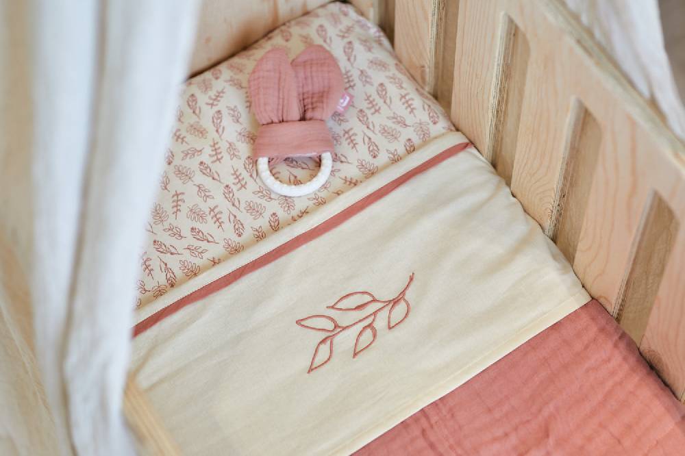 Jollein Bettlaken Kinderbett 120x150cm Meadow Rosewood Exklusive Angebote