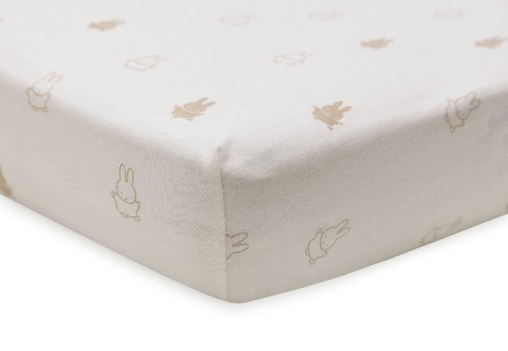 Jollein Spannbettlaken Jersey 40/50x80/90cm Happy Miffy Nougat Nur noch ein Tag übrig