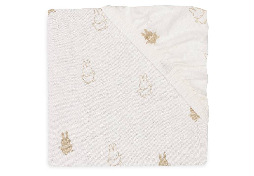 Jollein Spannbettlaken Jersey 40/50x80/90cm Happy Miffy Nougat Nur noch ein Tag übrig