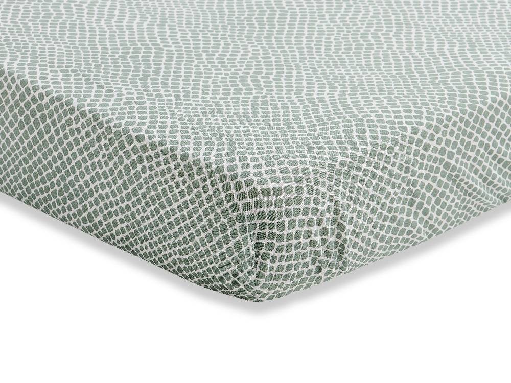 Jollein Spannbettlaken Jersey 40/50x80/90cm Snake Ash Green zollfrei