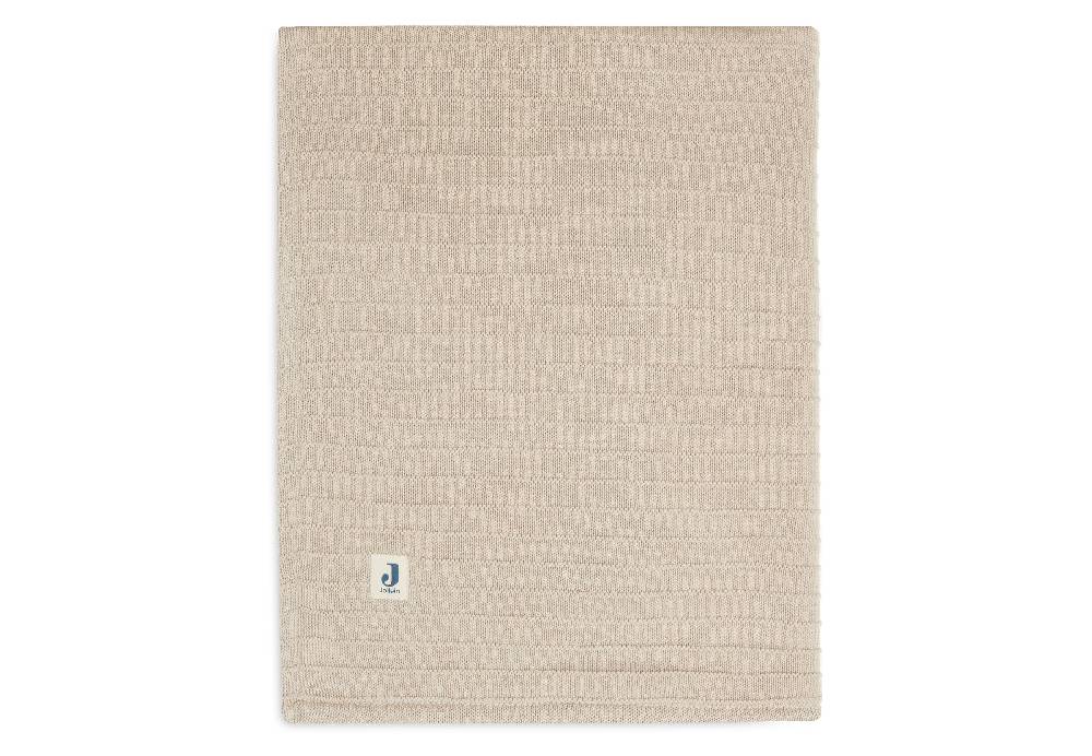 Jollein Decke Kinderbett 100x150cm Pure Knit Nougat/Velvet GOTS