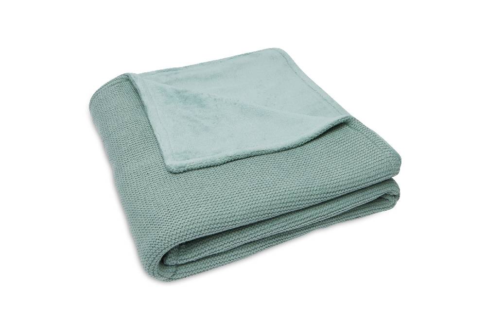 Jollein Decke Kinderbett 100x150cm Basic Knit Forest Green/Fleece Angebote