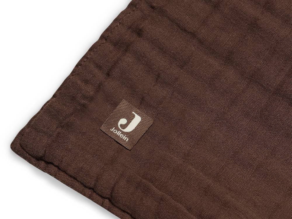 Jollein Decke Wiege Wrinkled Cotton 75x100cm Chestnut Schlussverkauf