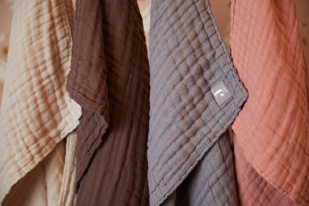 Jollein Decke Wiege Wrinkled Cotton 75x100cm Chestnut Schlussverkauf