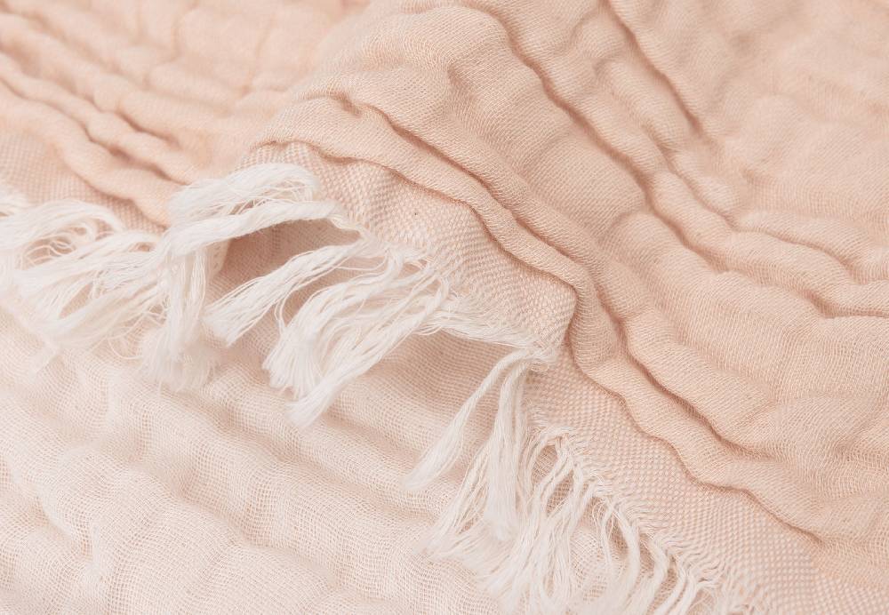 Jollein Deken Wiege 75x100cm Fringe Moonstone/Ivory GOTS Blitzverkäufe