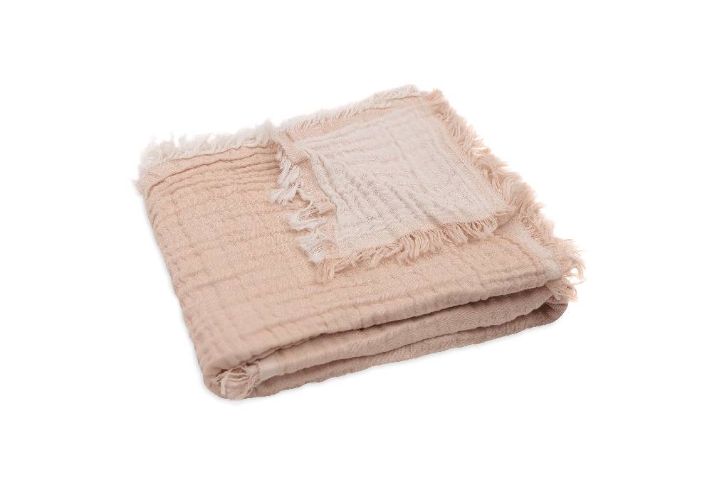Jollein Deken Wiege 75x100cm Fringe Moonstone/Ivory GOTS Blitzverkäufe