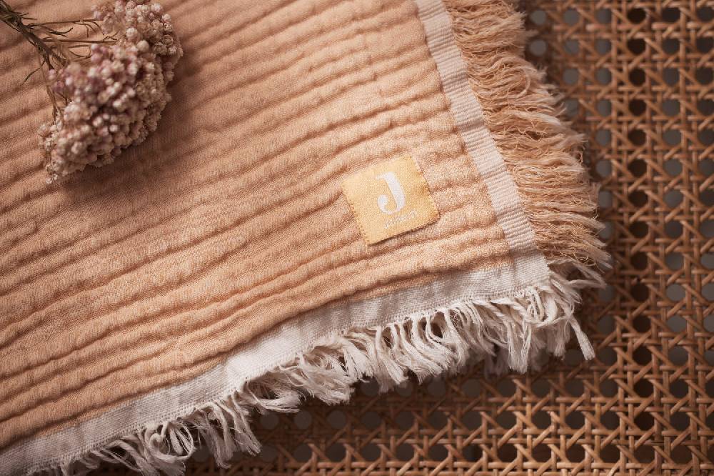 Jollein Deken Wiege 75x100cm Fringe Moonstone/Ivory GOTS Blitzverkäufe