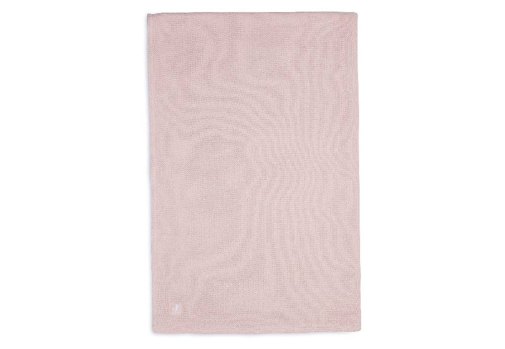 Jollein Decke Kinderbett 100x150cm Basic Knit Pale Pink/Fleece Exklusivangebot