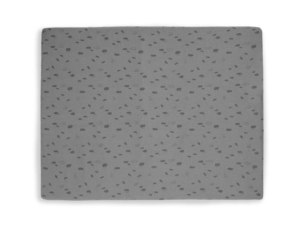 Jollein Spannbettlaken Jersey Laufgitter 75x95cm Spot Storm Grey Riesige Ersparnisse