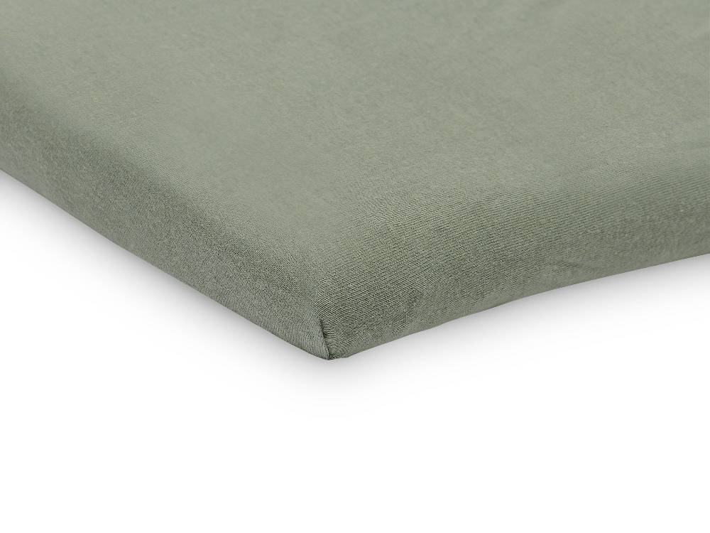 Jollein Spannbettlaken Jersey Laufgitter 75x95cm Ash Green (2pack) Tiefpreis