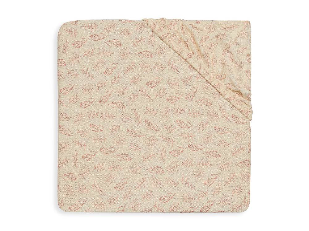 Jollein Spannbettlaken Jersey Laufgitter 75x95cm Meadow Rosewood