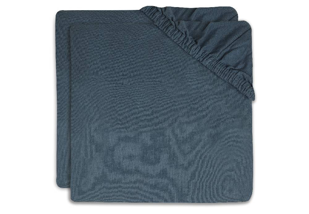 Jollein Spannbettlaken Jersey 40/50x80/90cm Jeans Blue (2pack)