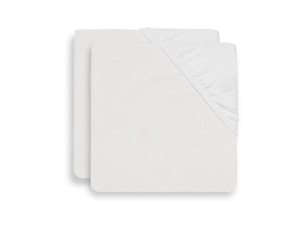 Jollein Spannbettlaken Baumwolle 60x120cm White (2pack)