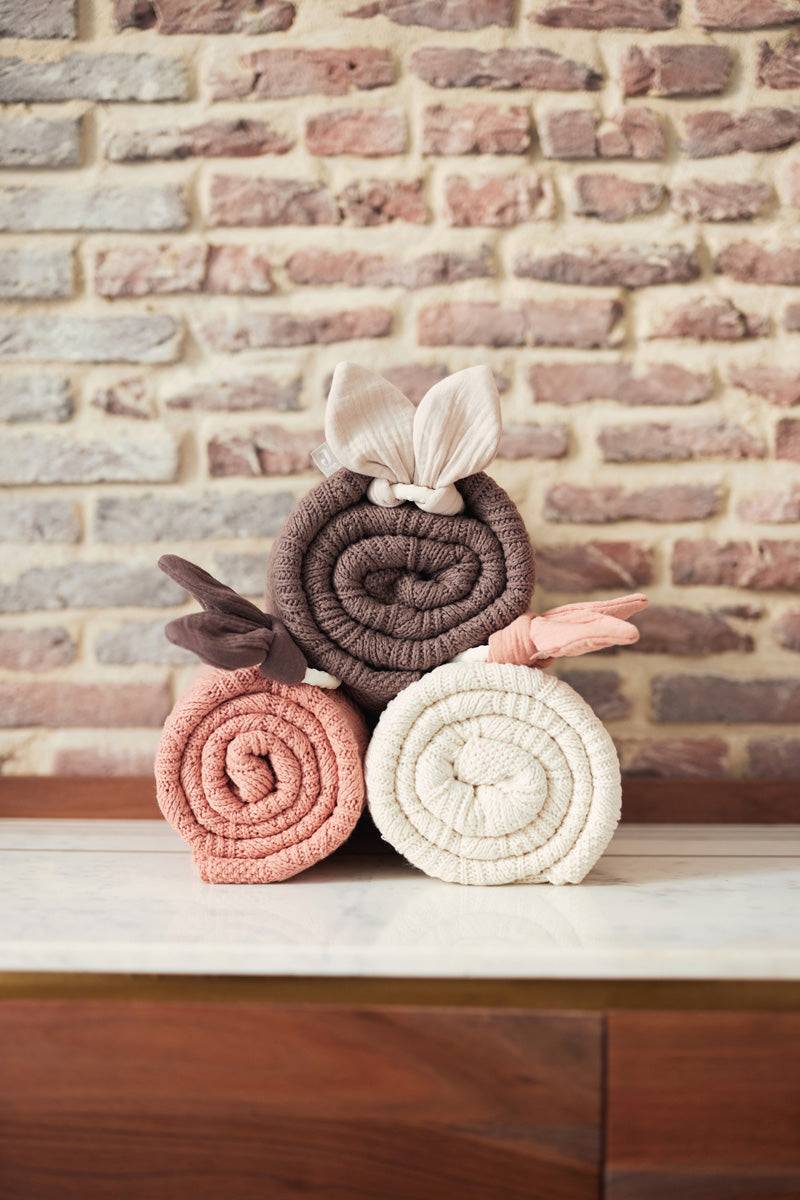 Jollein Decke Kinderbett 100x150cm Spring Knit Chestnut Discount Store für neue Produkte