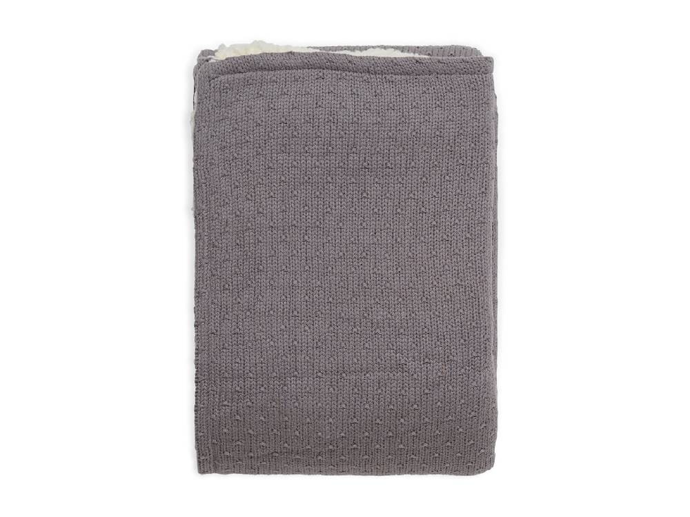 Jollein Decke Kinderbett 100x150cm Bliss Knit Teddy Storm Grey