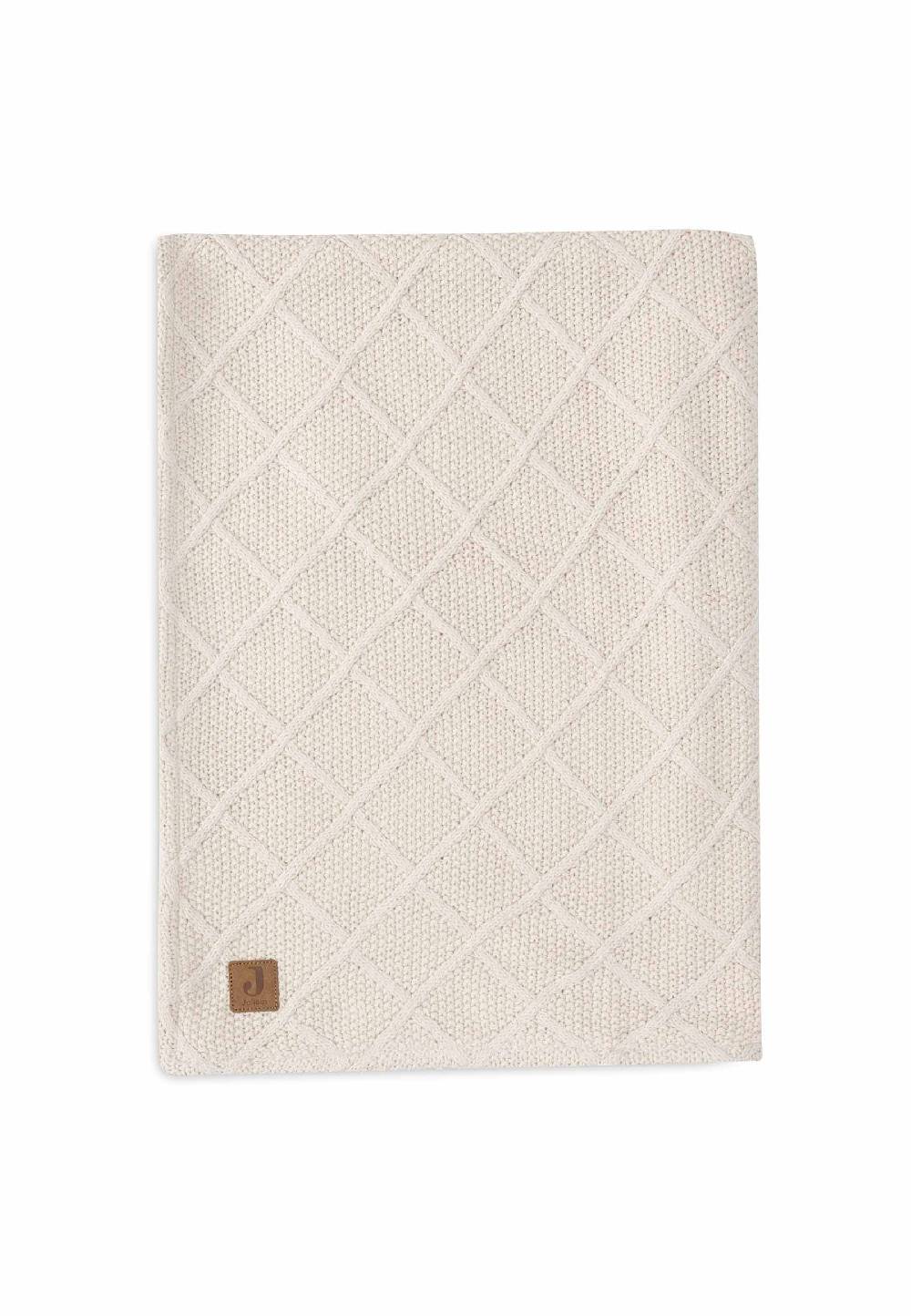 Jollein Decke Kinderbett 100x150cm Check Knit - Oatmeal/Teddy Fleece Speichern exportieren