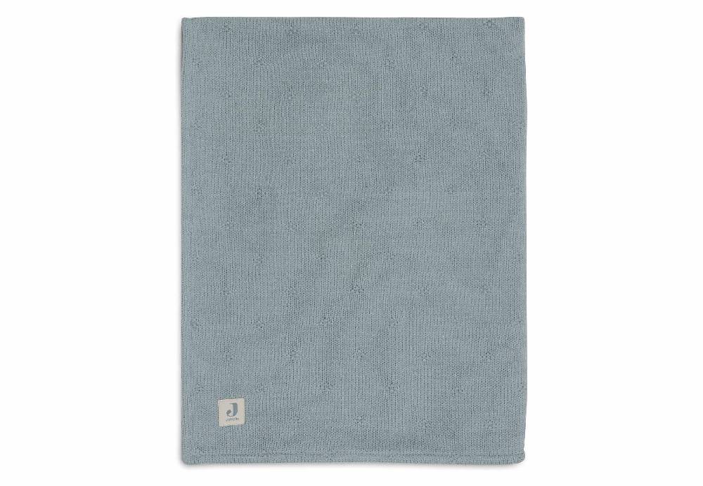 Jollein Decke Kinderbett 100x150cm Cosy Knit - Sea Green/Velvet