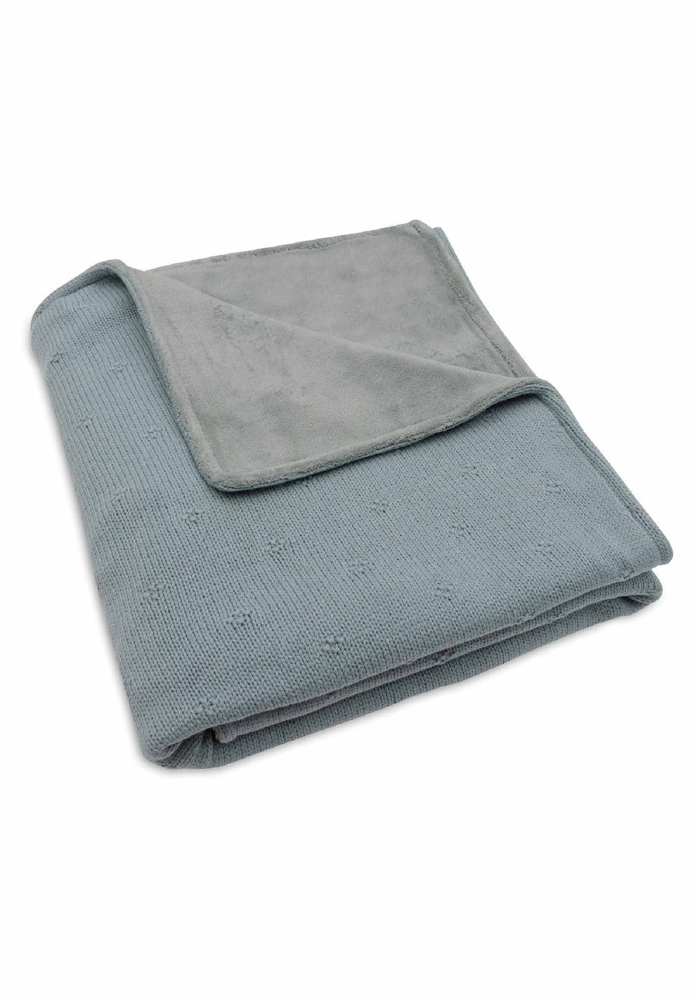 Jollein Decke Kinderbett 100x150cm Cosy Knit - Sea Green/Velvet Black Friday Preise