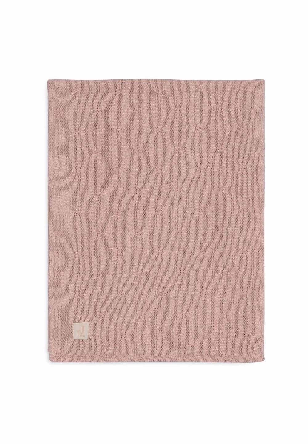 Jollein Decke Kinderbett 100x150cm Cosy Knit - Wild Rose/Velvet Im Verkauf
