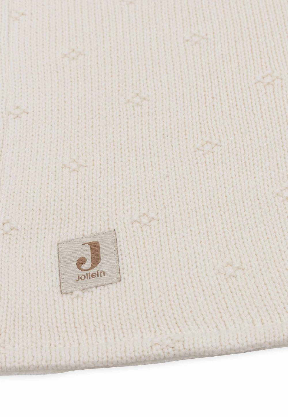 Jollein Decke Kinderbett 100x150cm Cosy Knit - Ivory/Velvet zollfrei