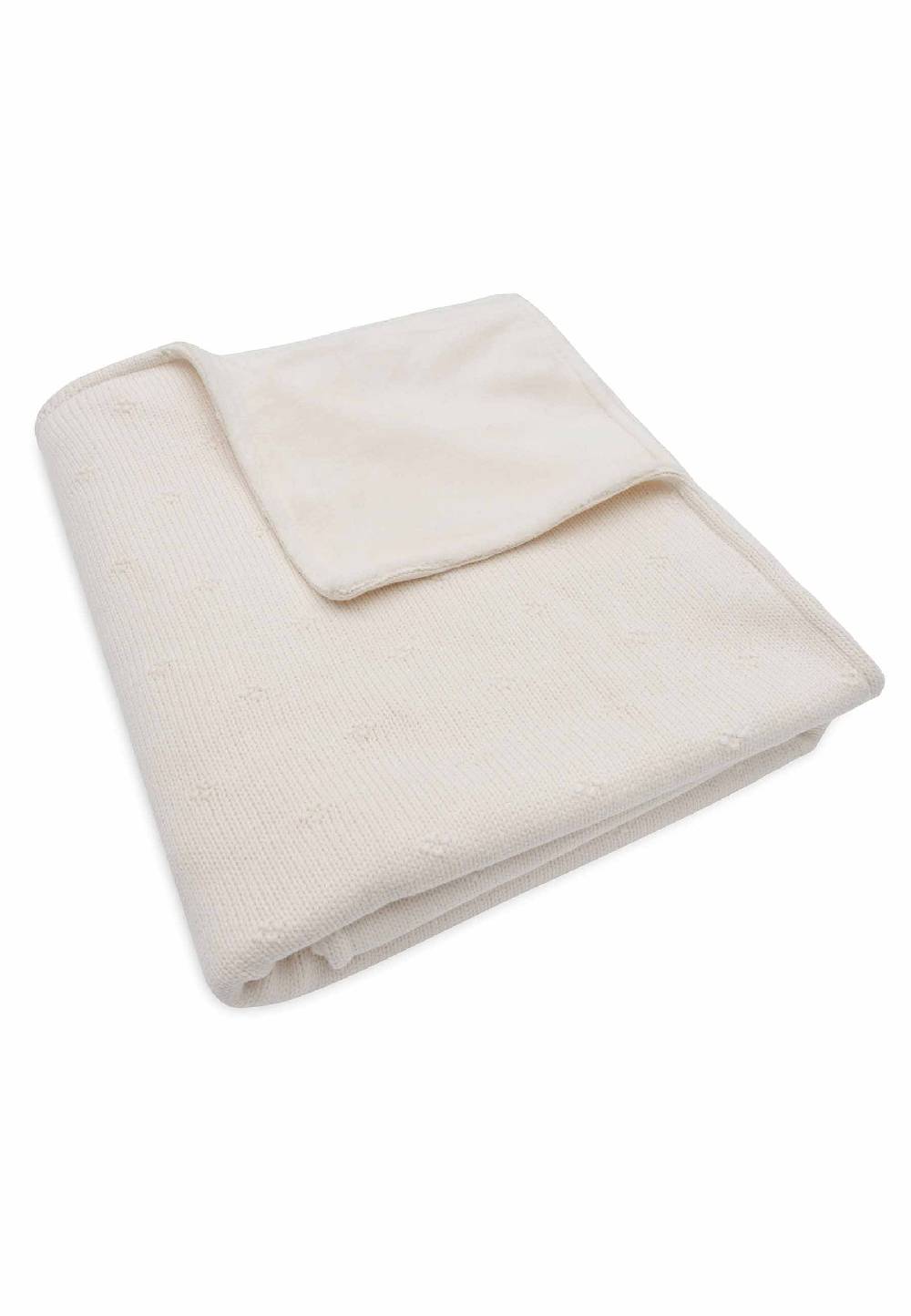 Jollein Decke Kinderbett 100x150cm Cosy Knit - Ivory/Velvet zollfrei