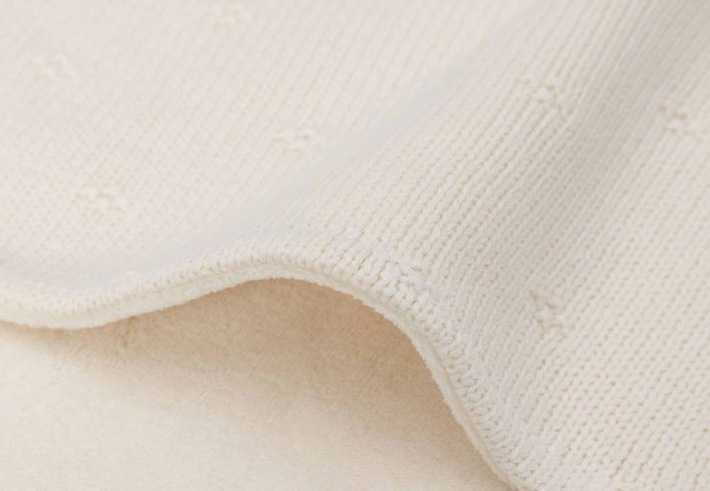 Jollein Decke Kinderbett 100x150cm Cosy Knit - Ivory/Velvet zollfrei